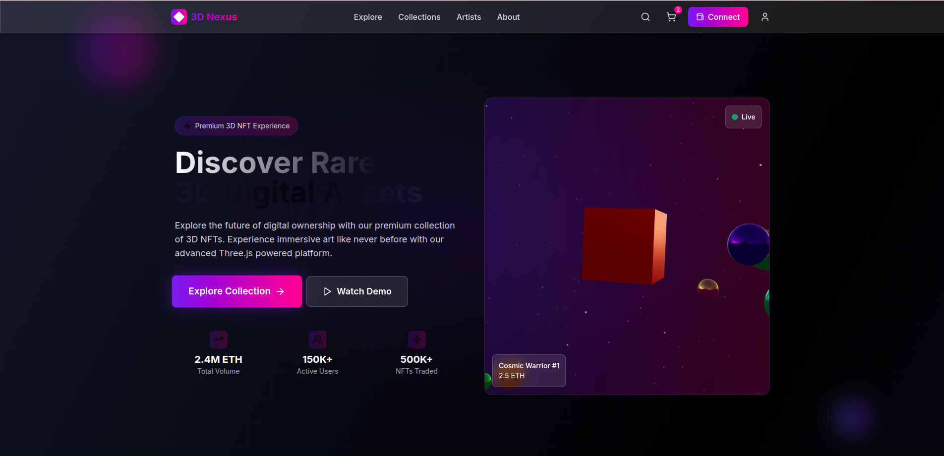 ThreeJS NFT Marketplace